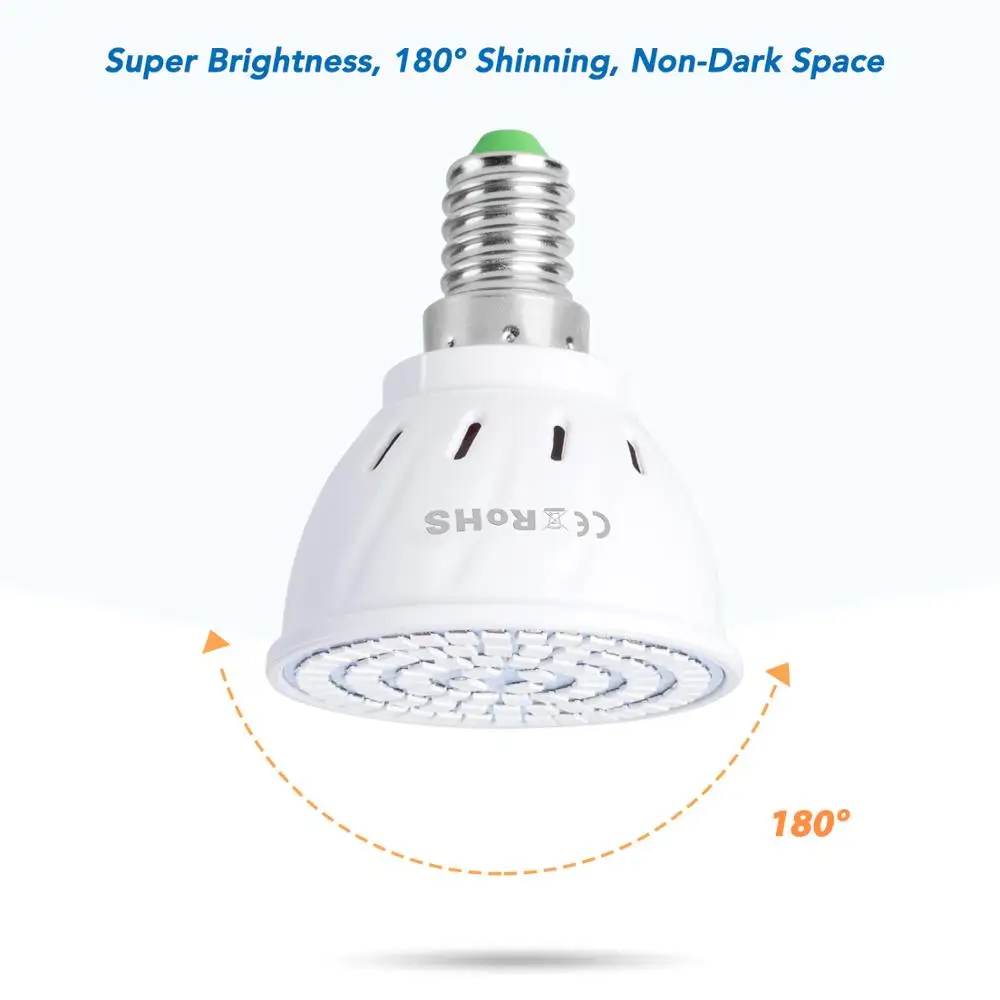 8PCS LED Plant Grow Lamp Carpa De Cultivo E27 GU10 MR16 220V 3W 5W 7W Plant Full Spectrum Growing Light Bulbs For Plant Growth