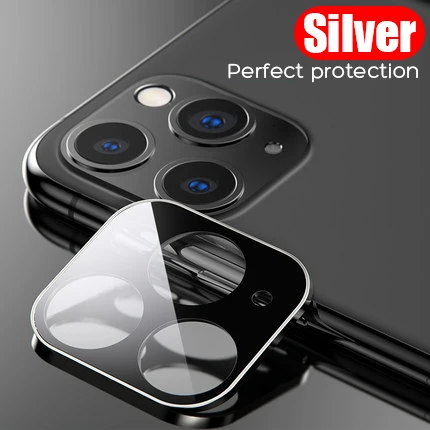 1000 шт. защита для задней камеры из закаленного стекла для Apple iPhone 11 Pro Max Len протектор из титанового сплава полное защитное покрытие - Цвет: Silver