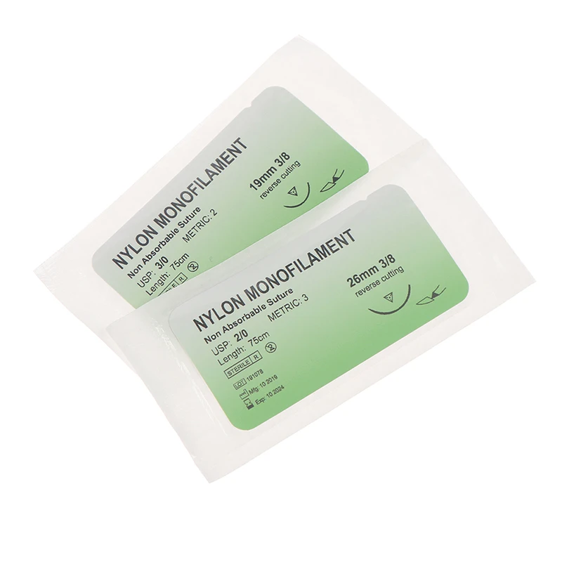 12 Teile/satz Medizinische Nadel Naht Nylon Monofilament Faden Naht Praxis Kit – Detail 16