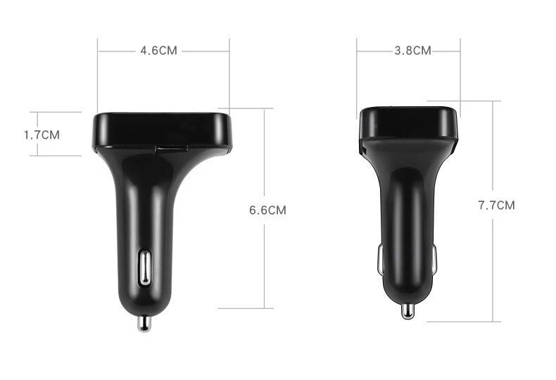Fm-передатчик Bluetooth USB Автомобильное зарядное устройство адаптер с двумя портами беспроводной громкой связи автомобильный комплект MP3-плеер автомобильный прикуриватель адаптер