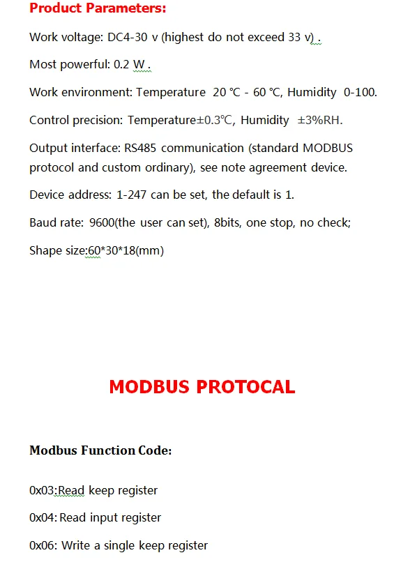Modbus IEC RS485 SHT20 датчик температуры и влажности передатчик Модуль влажности почвы для инкубатора термостат гигростат