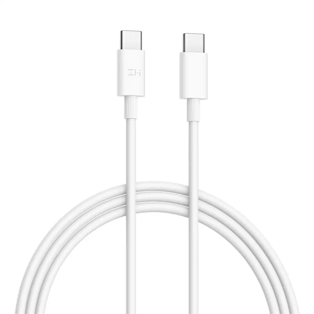 100w 5A white Xiaomi ZMI usb type c-usb type c кабель 100 Вт 5A быстрое зарядное устройство xiaomi notebook pro usb c зарядный PD кабель для samsung - Цвет: 100w 5A white