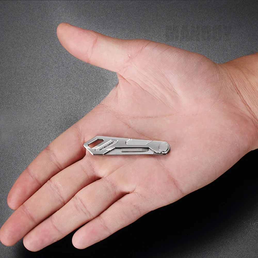 Free Shipping NITECORE NTK05 UltraTiny Titanium Keychain Knife Mini Multifunctional Folding Hunting Camping Fishing Outdoor 2020