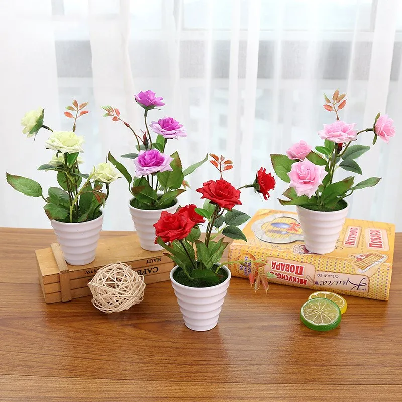 Artificial Plant Bonsai Fake Plant Decor Flower Green Plant Plastic