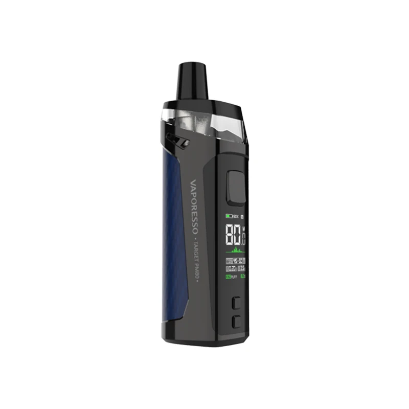 Vaporesso Target PM80 Sub Ohm Pod Mod комплект Vape с 4 мл Target PM80 Pod GTX сетчатая катушка электронная сигарета паровой пар - Цвет: Синий