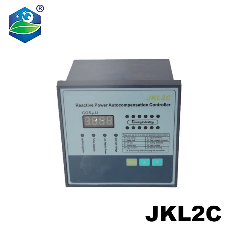 JKL2C with power supply 220v 8 steps Reactive power factor  compensation controller 50/60Hz for switchgear