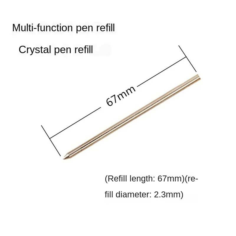 

20pcs/lot 6.7cm Metal Diamond Crystal Pen Special Refill for Ballpoint Pen Rod Cartridge Core Ink Recharge Black Blue ink 0.7mm