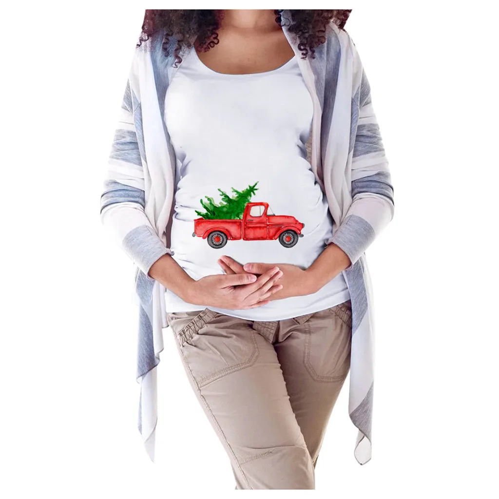 Новинка, Брендовая женская одежда для беременных, Детская Футболка для беременных, летняя футболка в полоску с коротким рукавом для беременных - Цвет: S