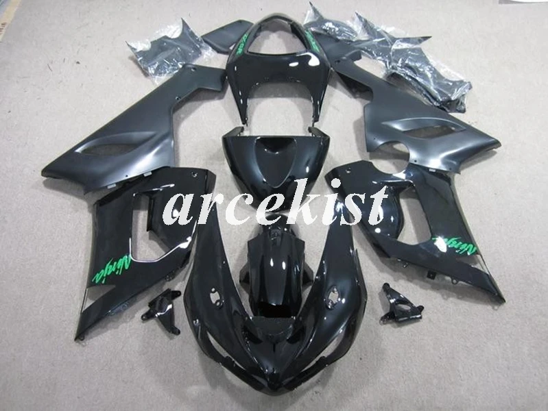 4 подарки ABS мотоцикл Полный обтекатели комплект подходит для Kawasaki Ninja ZX-6R 636 2005 2006 05 06 набор кузова черный
