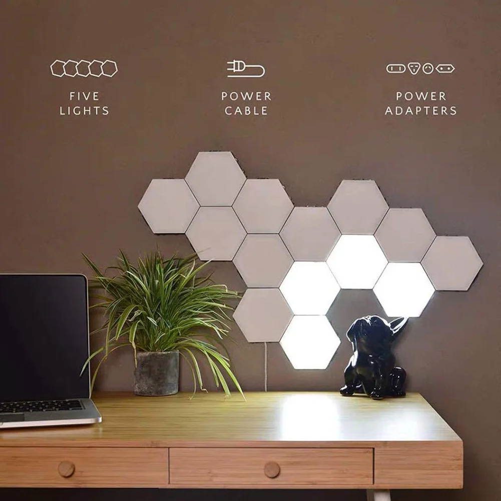 

Honeycomb Assembly Touching Light DIY Wall Lamp Smart Light for Bedroom Hallway Bathroom TN99