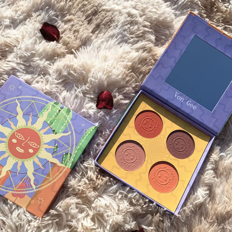 

Sun Shining Blush Smooth Makeup Face Contour Pink Orange Blusher Dropshipping Cosmetic Pressed Powder Contour Shadow