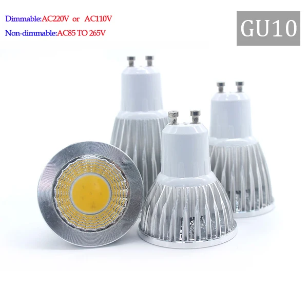 GU10 Светодиодный COB bombillas e14 bombilla светодиодный E27 лампада luz GU10 GU5.3 AC220V w 9w 12w 15w MR16 12 Lace светодиодный v para Decoracion del hoga - Испускаемый цвет: GU10