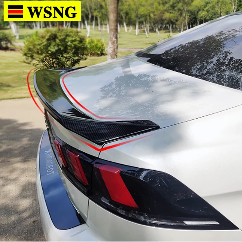 ABS Plastic Painted Black White Red Color Rear Spoiler Trunk Boot Wing Lip For Peugeot 508 2019 2020 | Автомобили и мотоциклы