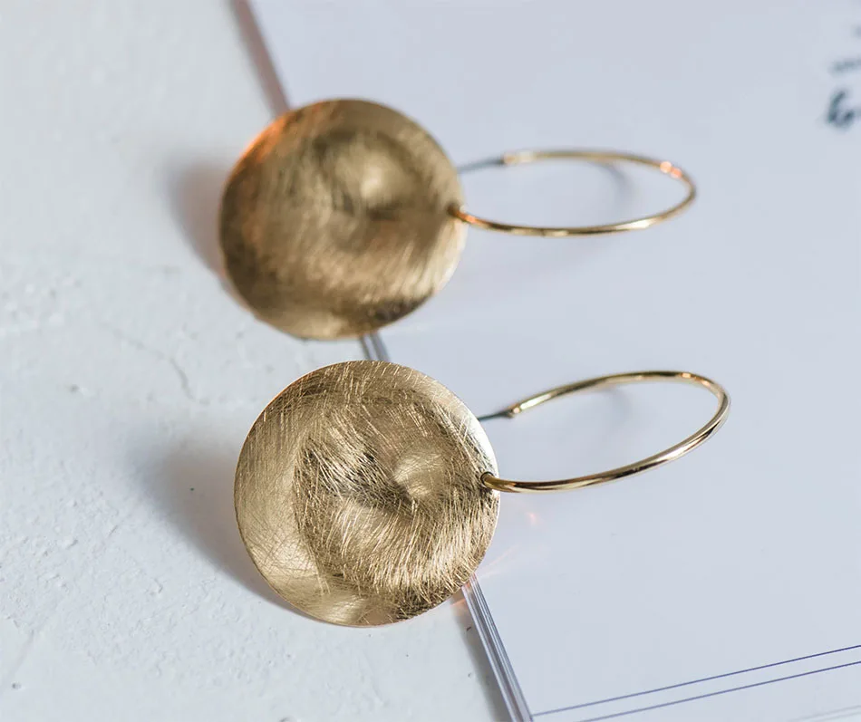 Wild& Free винтажные золотые длинные серьги-кольца для женщин большой открытый круг геометрические серьги вечерние ювелирные изделия подарок Прямая