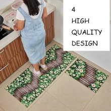 Кухонный Противоскользящий и влагостойкий матрас Wetland с короткой шерстью и противоскользящим моющимся узором