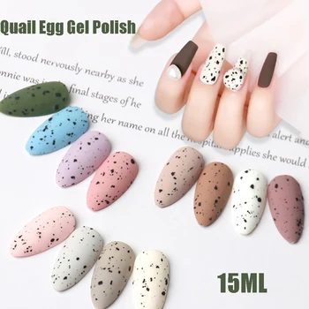 

15ml quail eggshell design nail polish enamel paint eggshell varnish soaked nail polish mixed UV gel nail polish