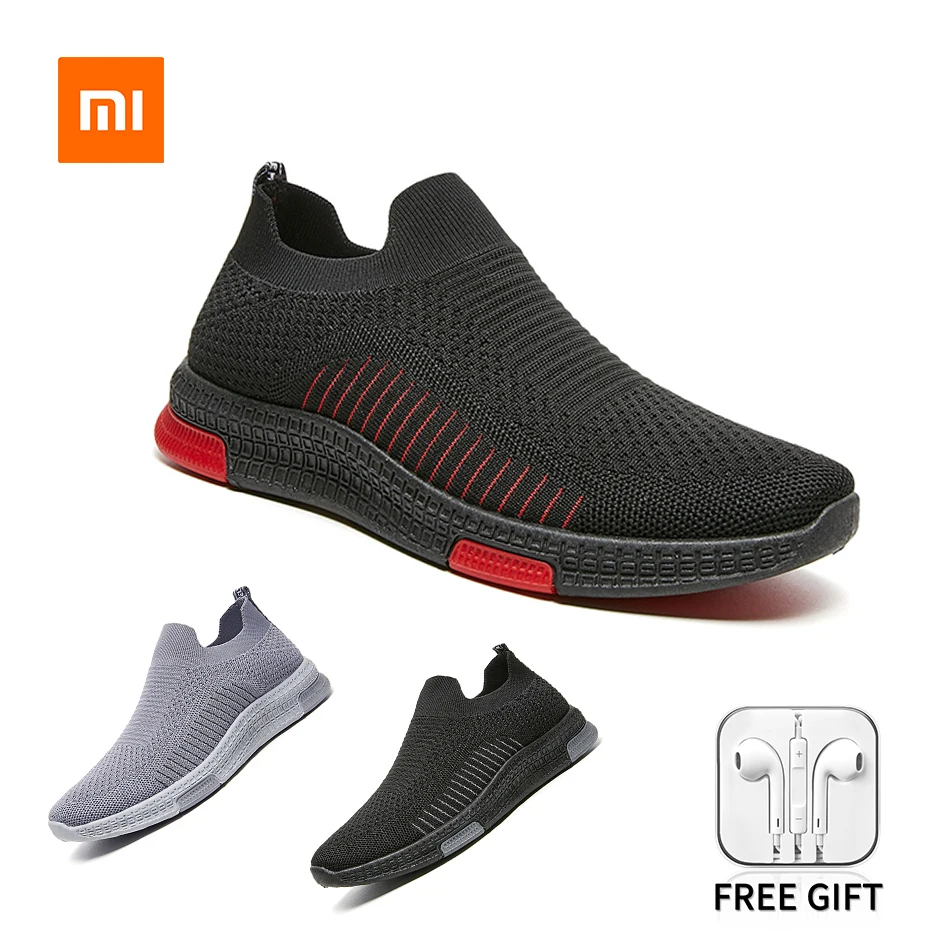 Xiaomi Youpin al aire libre Zapatillas Zapatos casuales zapatos planos de los hombres de moda transpirable ligero voladores deportes tejida hombre tamaño 39-44