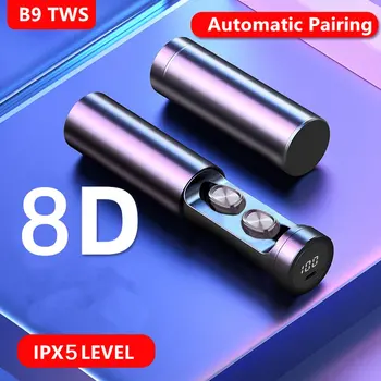 

B9 Wireless Stereo Earphone 5.0 Wireless 8D HIFI Sport Earphone MIC Earbuds Gaming Music Headset Sports Earphone