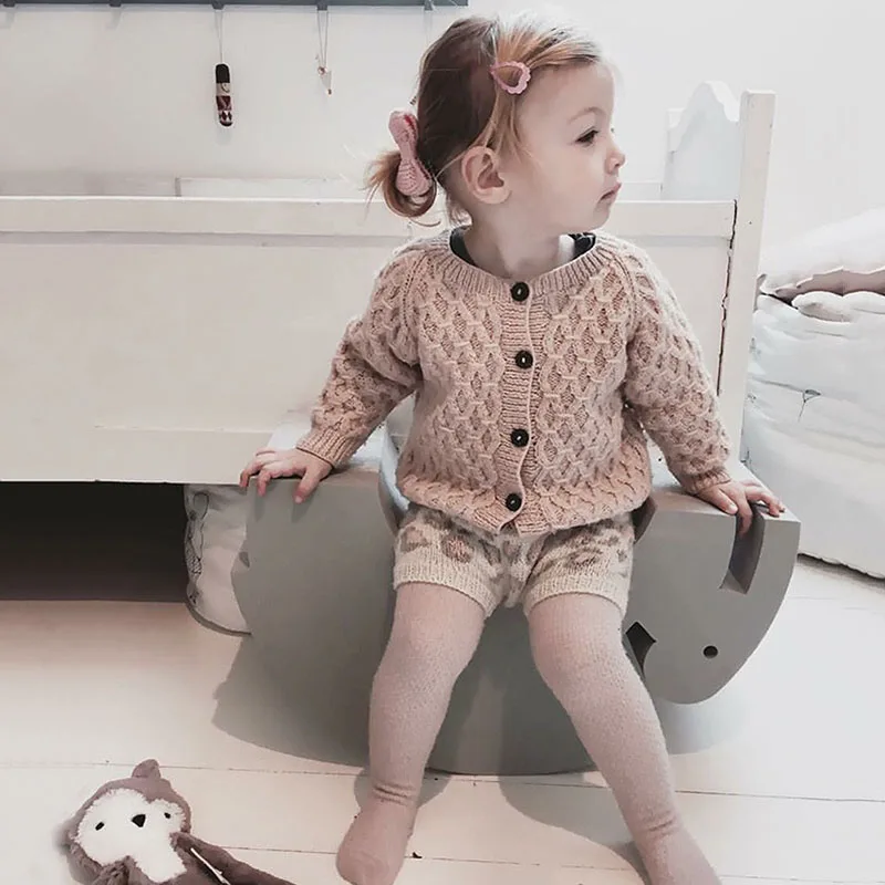 Autumn Baby Boys Girls Knit Sweater Cardigan Long-sleeve Cotton Jacket