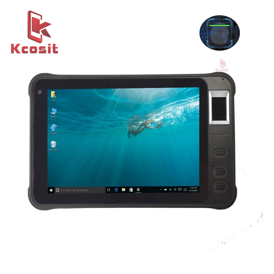 Kcosit K75 прочный Windows 10 для планшетов мини-ПК компьютер фаблет " отпечатков пальцев считывающий UHF RFID высокое Яркость Экран HDMI