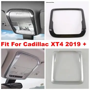 

Front Upper Roof Reading Lights Lamps Frame Decoration Cover Trim Fit For Cadillac XT4 2019 2020 ABS Matte / Carbon Fiber Look