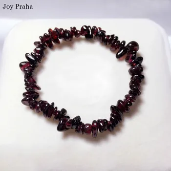 

Natural garnet women bracelet / Crushed stone bracelet color crystal jewelry / wholesale dropshipping