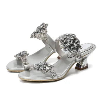 

Christia Bella Sexy Women High Heels Buckle Rhinestones Sandals New Nightclub Open Toe Pumps Formal Party Ladies Stilettos