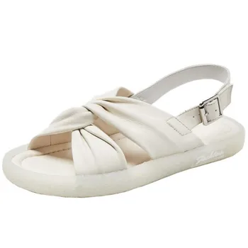 

Genuine Leather Sandals Hot 2020 Summer New Popular Comfort Soft Bottom Flat Sandals Light Fashion Casual Sandals Women Sandals