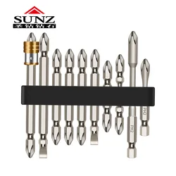 10PCS screwdriver manual lengthened electric strong magnetic force head set combined electric drill