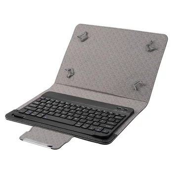 

Bluetooth Keyboard Practical Classic Texture Multi-functional Washable PU Leather Case Cover Stand for 9 10 inch Tablet