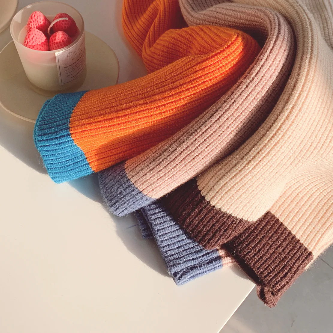 Autumn Winter Women's Sweater Knitting Set Long-sleeved Pullover and Skirt Suit Korean Sweater Set 2-piece Set Skirt Women 9736