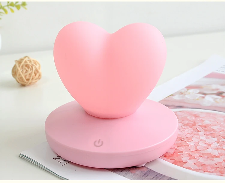LovePink Современный дешевый маленький Ночной светильник, атмосферная Usb зарядка, лампа для учебы, оригинальная настольная лампа - Цвет корпуса: LovePink