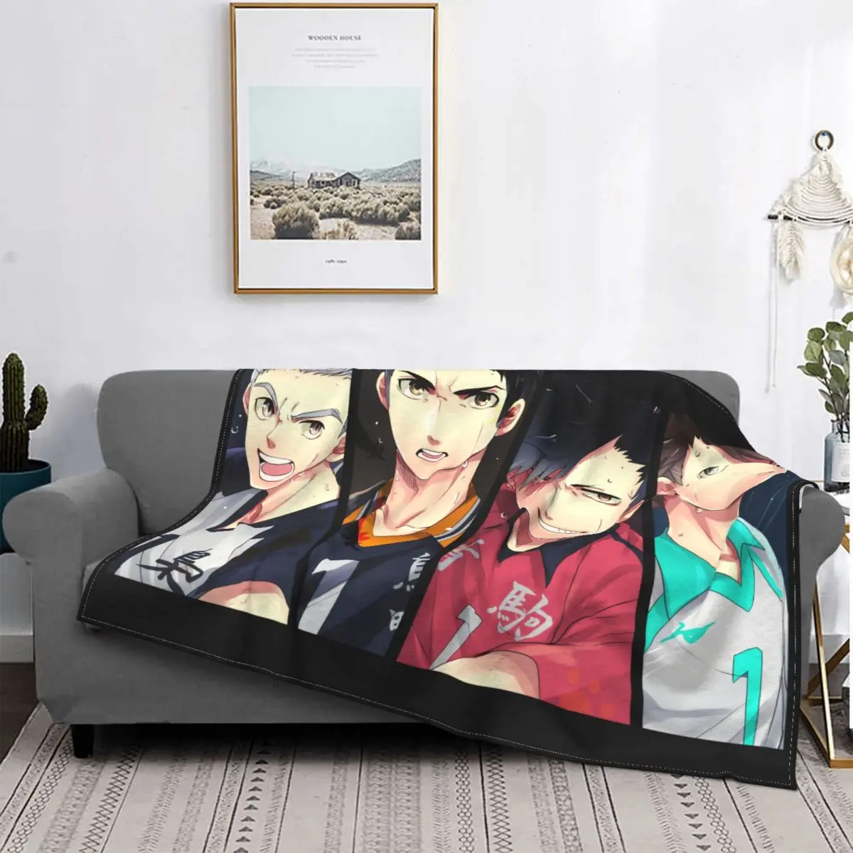 

Haikyuu Anime Blankets Daichi Sawamura Plush Awesome Breathable Throw Blankets for Bedding Lounge Winter