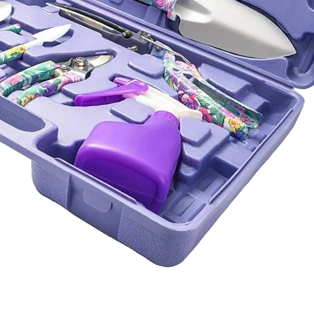 5/10PCS Garden Tools Set w/ Floral Print & Carry Case Gardening Gifts for Women