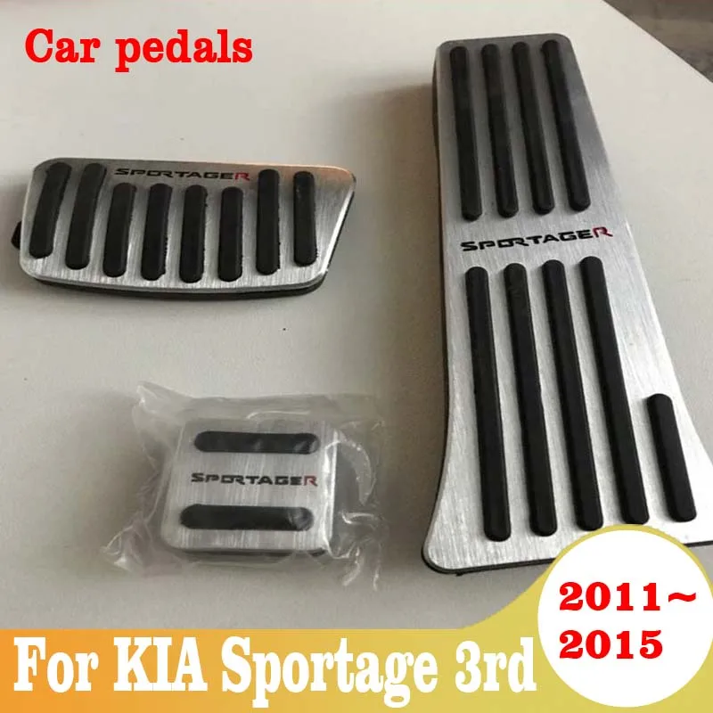Car Accelerator Brake Clutch Pedal Footrest Pedals Plate Cover AT For
