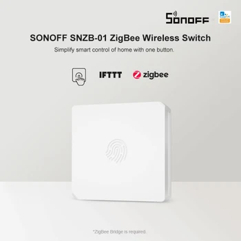 

SONOFF SNZB-01 Mini Zigbee Wireless Switch Two Way Control Light Switch Smart Home Works With EWeLink APP SONOFF Zigbee Bridge