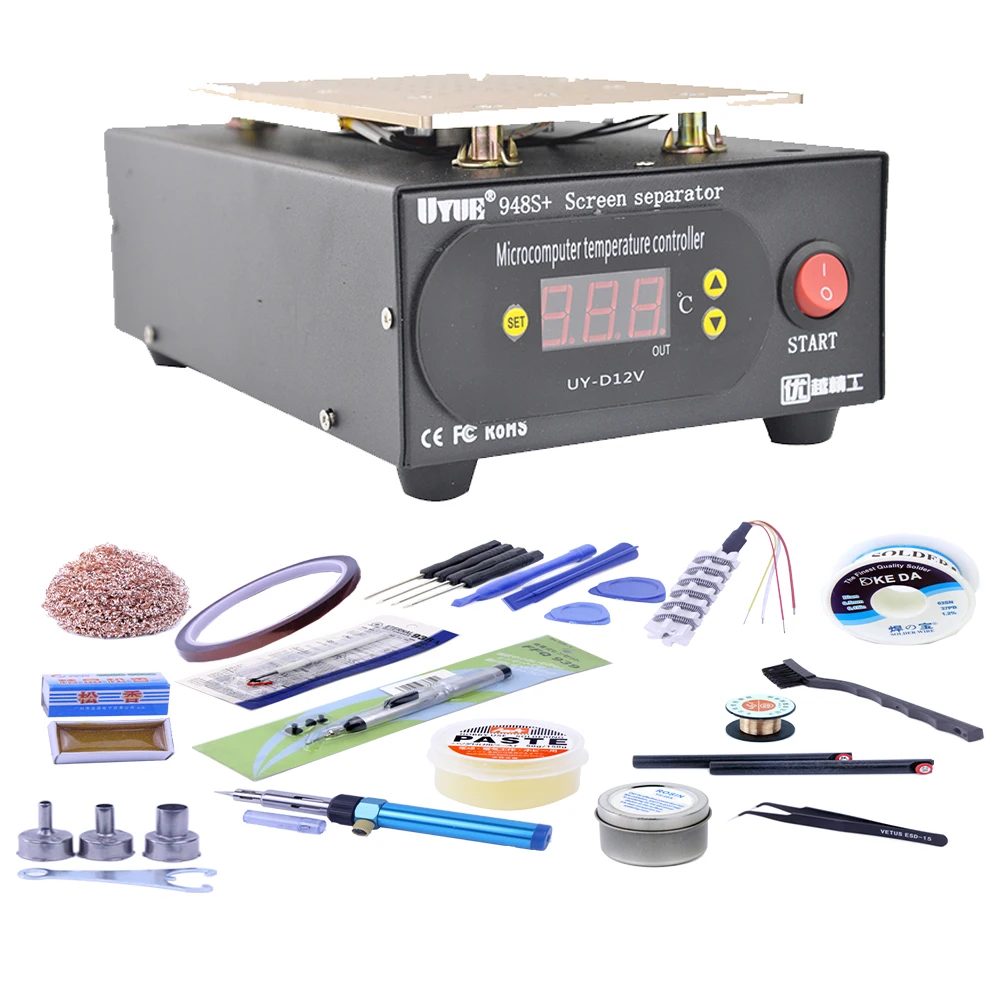 2 шт UYUE 948S+ lcd сепаратор машина встроенный насос вакуумный экран ремонтная машина набор для смартфонов iPhone/samsung Ремонт