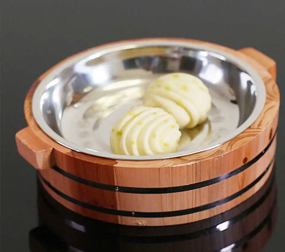 Китайское деревянное рисовое ведро из нержавеющей стали тарелка для ресторана тарелка для суши японская Суши Корейская пищевой контейнер кухонный посуда