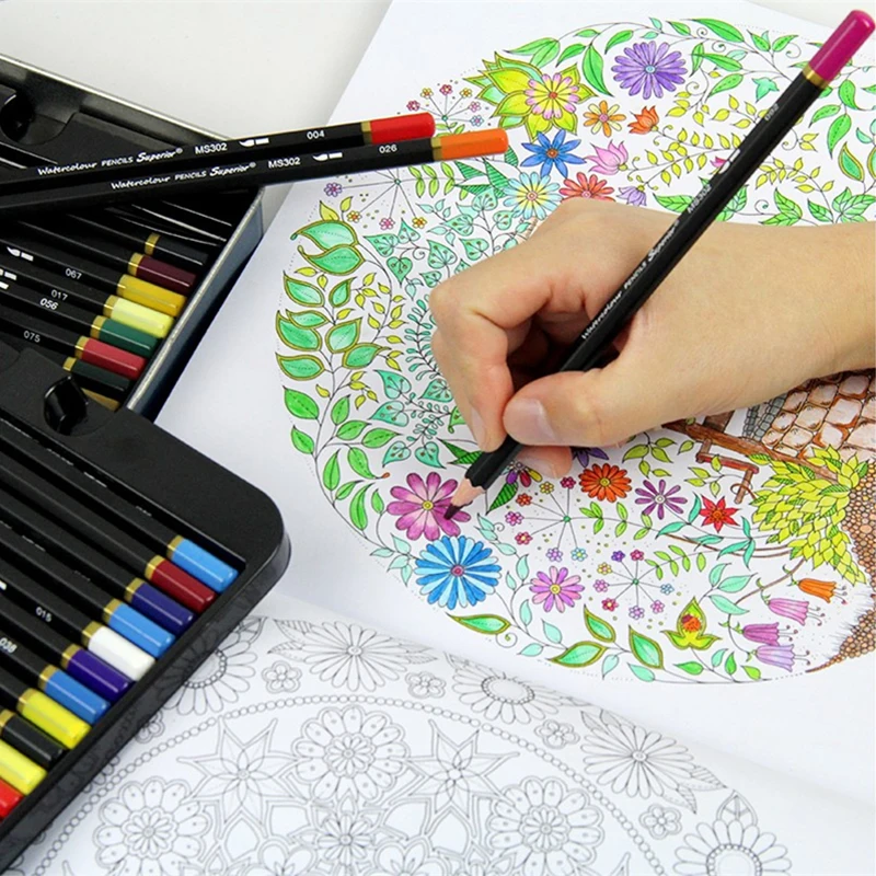 

72 Color Pencils for Kids High Quality Water Color Pencil Set Non-toxic Color Pencil Set Lapices De for Art School Student