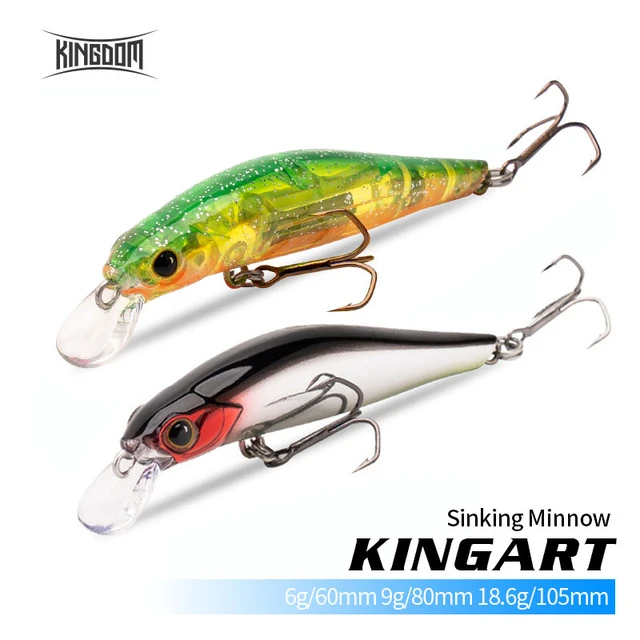 KINGDOM KINGART Sinking Minnow 6g 60mm 9g 80mm18.5g 105mm Fishing