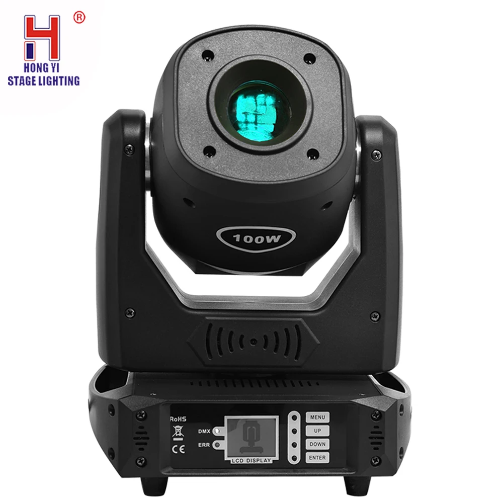 

Stage Lighting Effect 100W Led Moving Head Spot Light 2 Gobos Plates Color Mixing Effect For Bar Dj Party