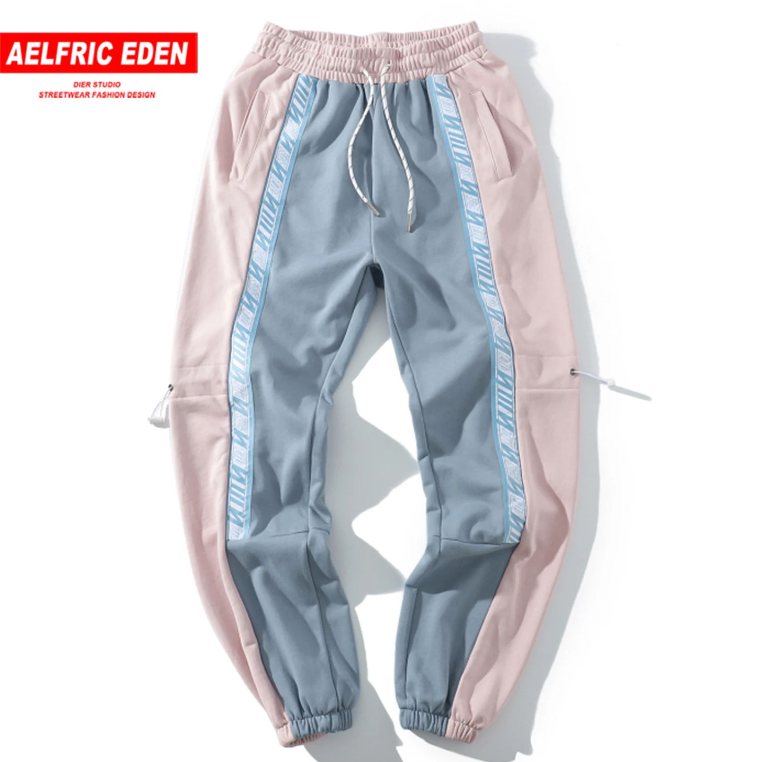 

Aelfric Eden Color Block Patchwork Harem Pants 2019 Fashion Streetwear Sweatpants Harajuku Hip Hop Casual Mens Joggers Trousers