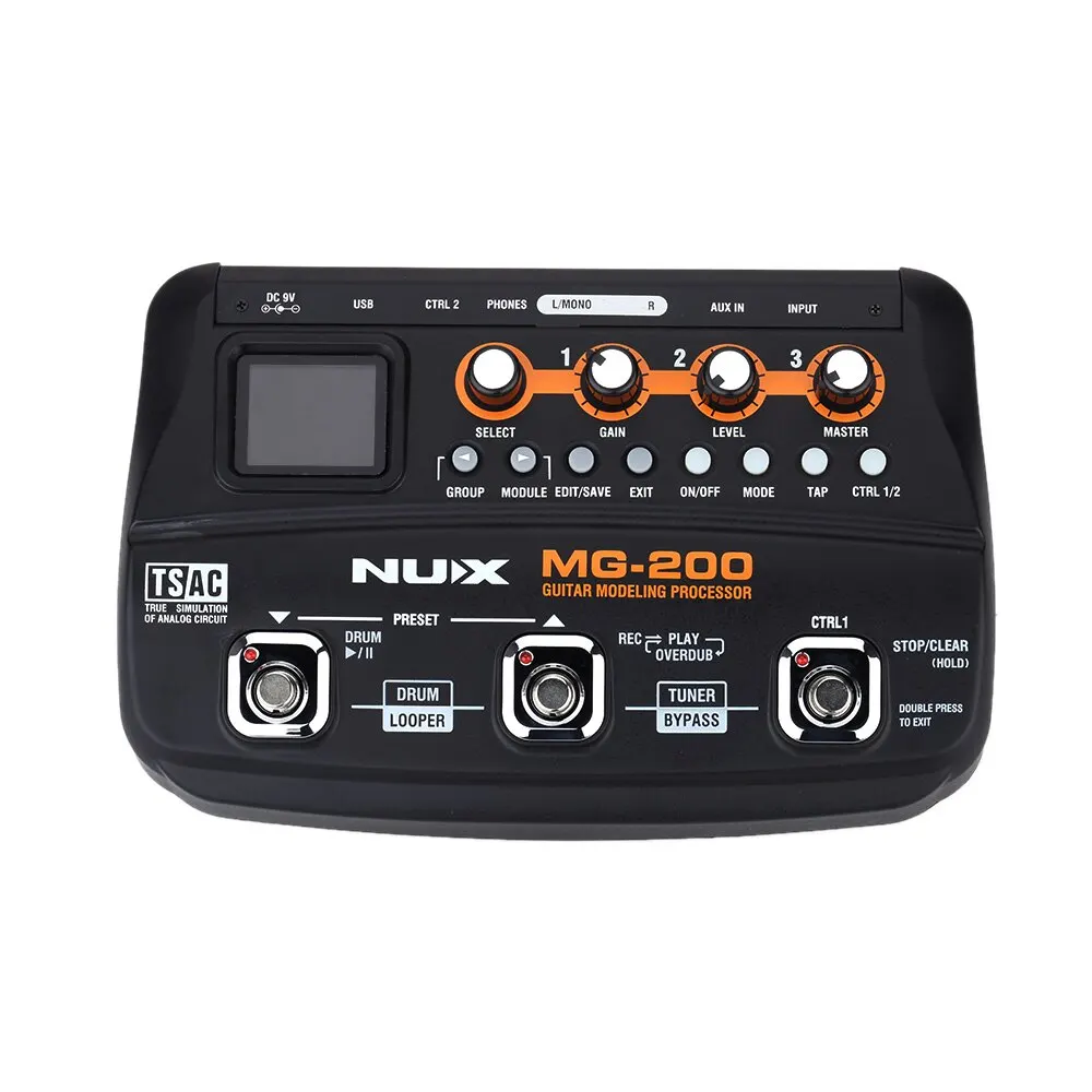 NUX MG-200 гитарный модельный процессор гитарный многоэффектный процессор с 55 моделями эффектов ЕС вилка высокое качество гитарные части