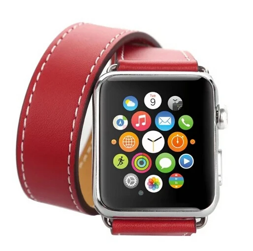 Серия 5/4/3/2/1 ремешок для наручных часов Apple Watch, ремешок из натуральной кожи петлевой двойной тур 38/40/42/44 мм регулируемый ремешок для Apple кожаный ремешок
