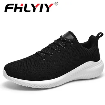 

Fhlyiy Men'S Casual Shoes Outdoor Man Sneakers Breathable Flyknit Sport Shoes Comfortable Lightweight Walking Trainers Chaussure