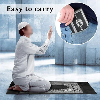 

100x60cm Red Portable Prayer Rug Kneeling Poly Mat For Muslim Islam Waterproof Prayer Mat Carpet