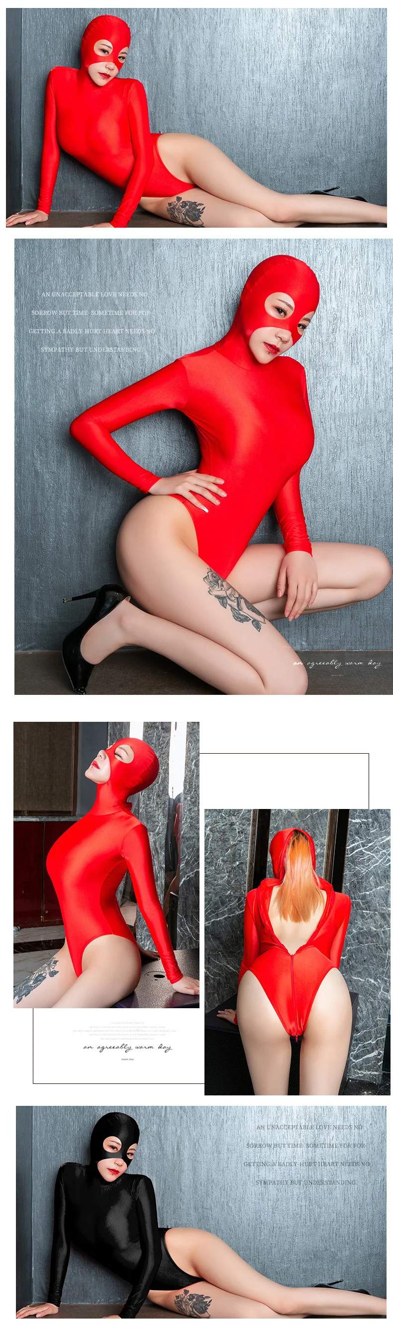 Ecoosexy Oil Glossy Masked Half Coat Zentai One-piece Tights Bodystocking Sexy Hot Erotic Zipper Open Crotch Bodysuit Cosplay Suits Body -Zentai shop online H012fe861c56849868f74af6b63ee1b8f6.jpg