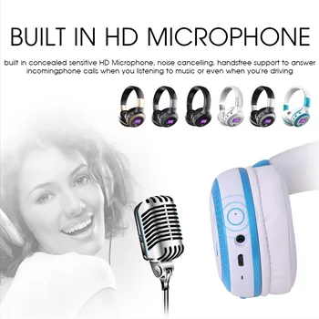 

B19 Wireless Headset Bluetooth 4.1 Headphone Stereo Bass Earphone Support SD AUX Low Power Consumption