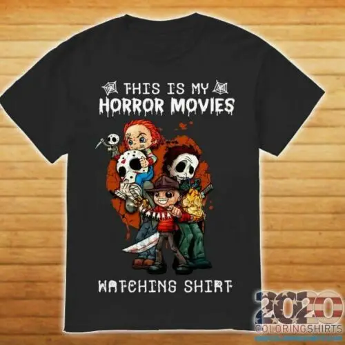 This Is My Horror Movies Watching T-Shirt 2019 Comic Happy Halloween Day MEN ... Men Women Unisex Fashion tshirt Free Shipping | Мужская