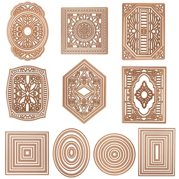 

Square Rectangle Fretwork Oval Coronet Frame Metal Cutting Dies Stencil For DIY Scrapbooking Decoration Embossing Craft Die Cut